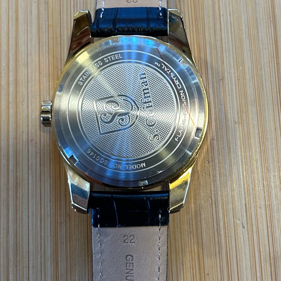 S Coifman Watch With 45mm Silver Face With Black Leather Band - Picture 3 of 6